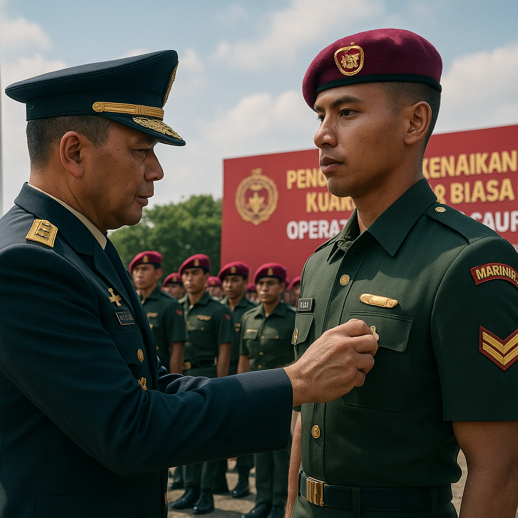 Pangkormar Anugerahkan KPLB kepada Prajurit Penakluk OPM dalam Operasi Badai Kasuari