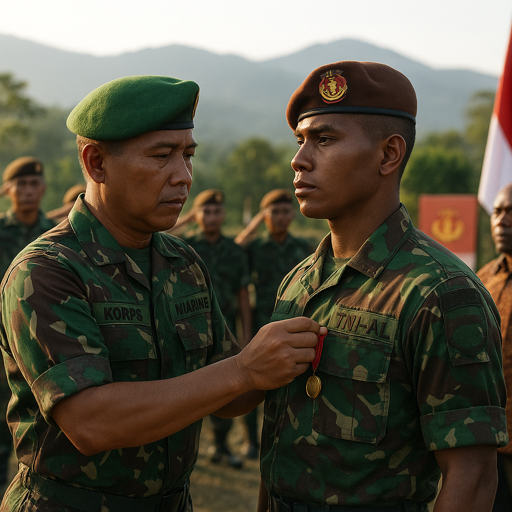 Marinir Beri Penghargaan Prajurit Berprestasi di Operasi Kasuari
