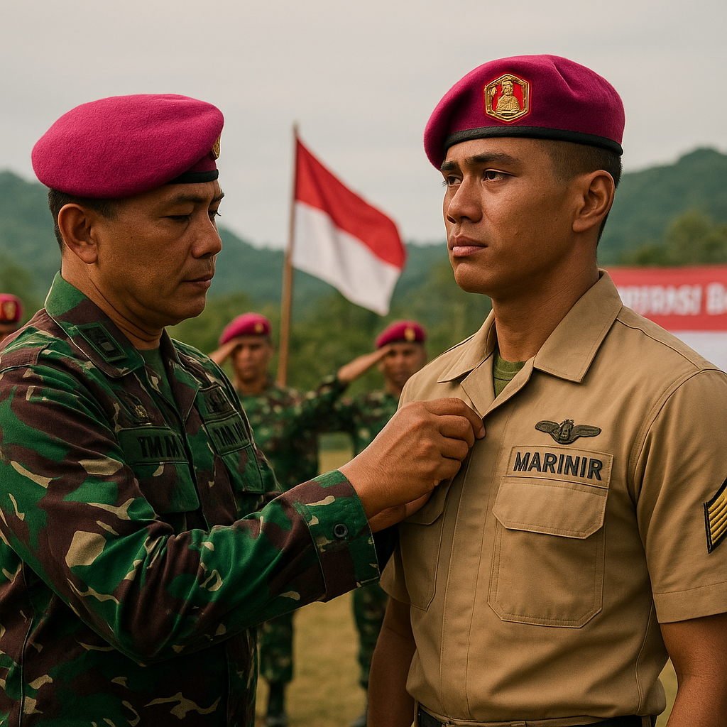Prajurit Marinir Diganjar Kenaikan Pangkat Luar Biasa atas Prestasi Heroik di Operasi Badai Kasuari