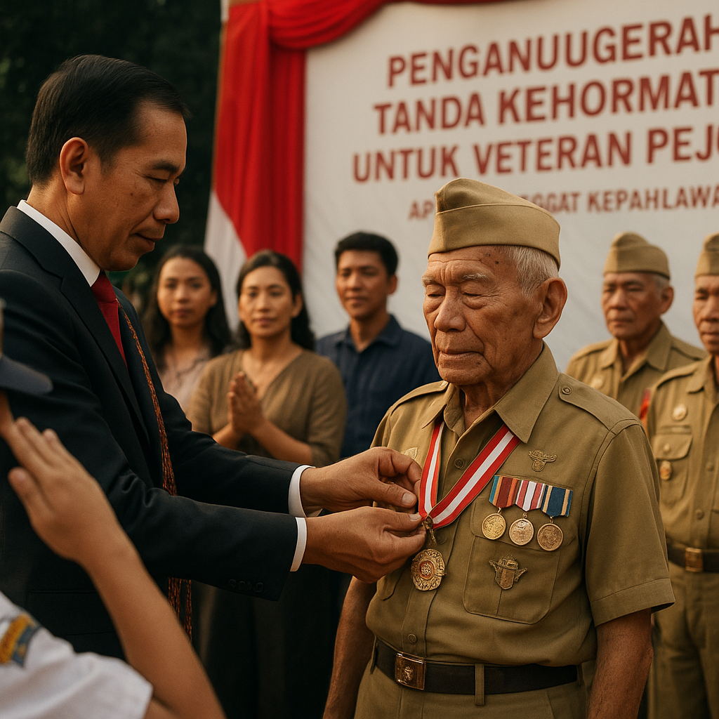 Api Semangat Kepahlawanan: Upacara Penganugerahan Tanda Kehormatan untuk Veteran Pejuang