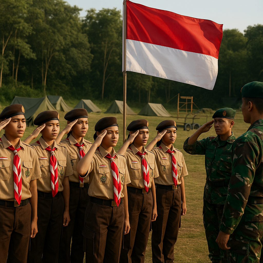 Jiwa Kesatria di Usia Dini: Pramuka Saka Wira Kartika Ikuti Kemah Bela Negara