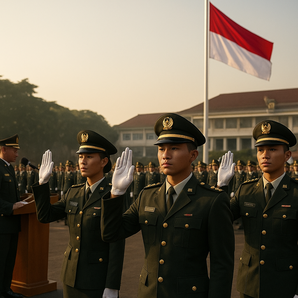 Lulusan Terbaik Akademi Militer 2026 Bersumpah Setia di Hadapan Sang Saka Merah Putih