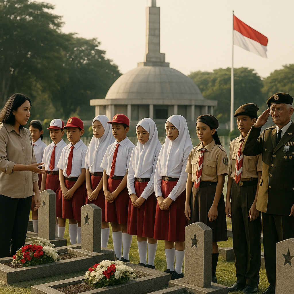 Napak Tilas Perjuangan di Makam Pahlawan, Siswa Diajak Teladani Nilai Kepahlawanan