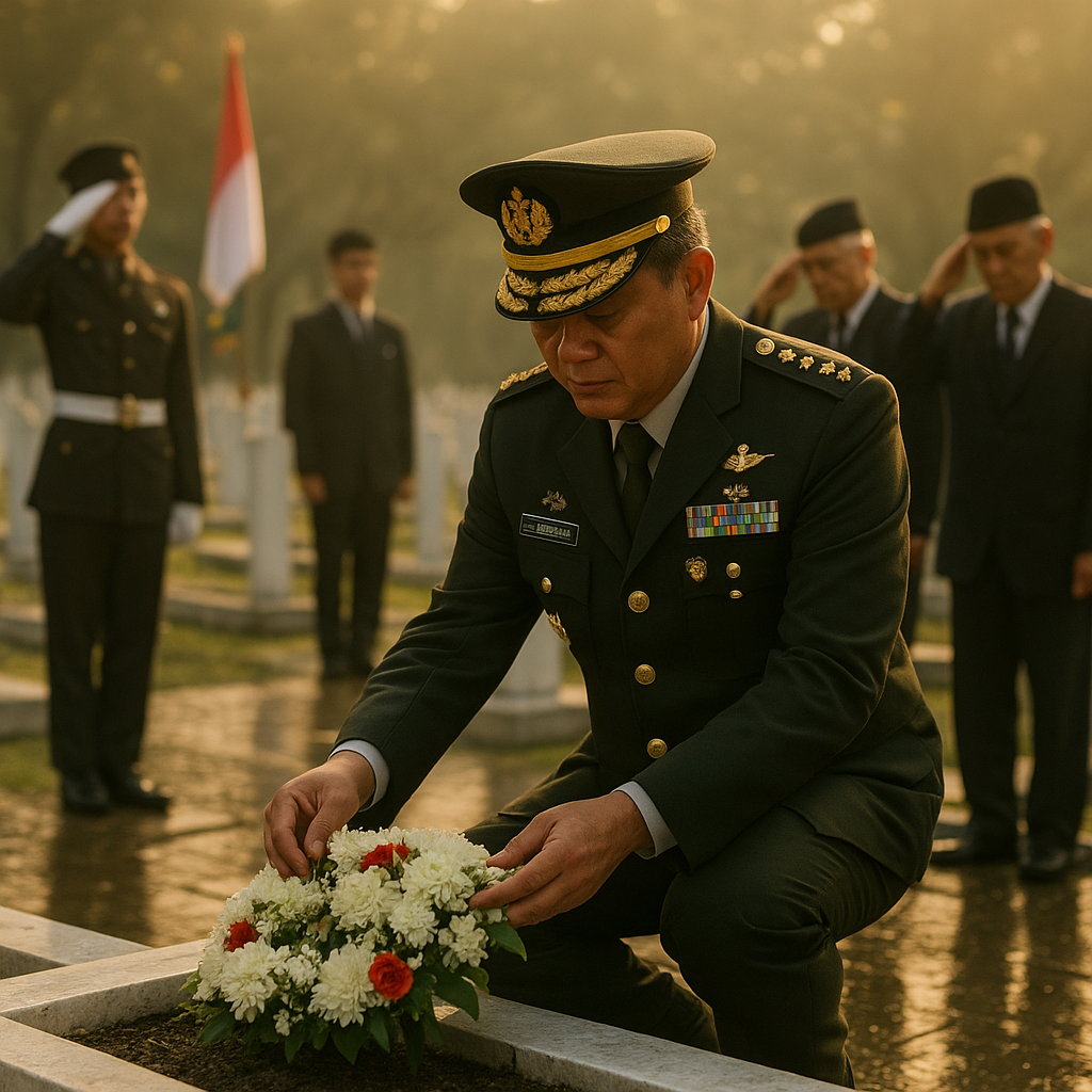 Ziarah ke TMP Kalibata, Panglima TNI Ajak Jaga Api Perjuangan Para Pahlawan