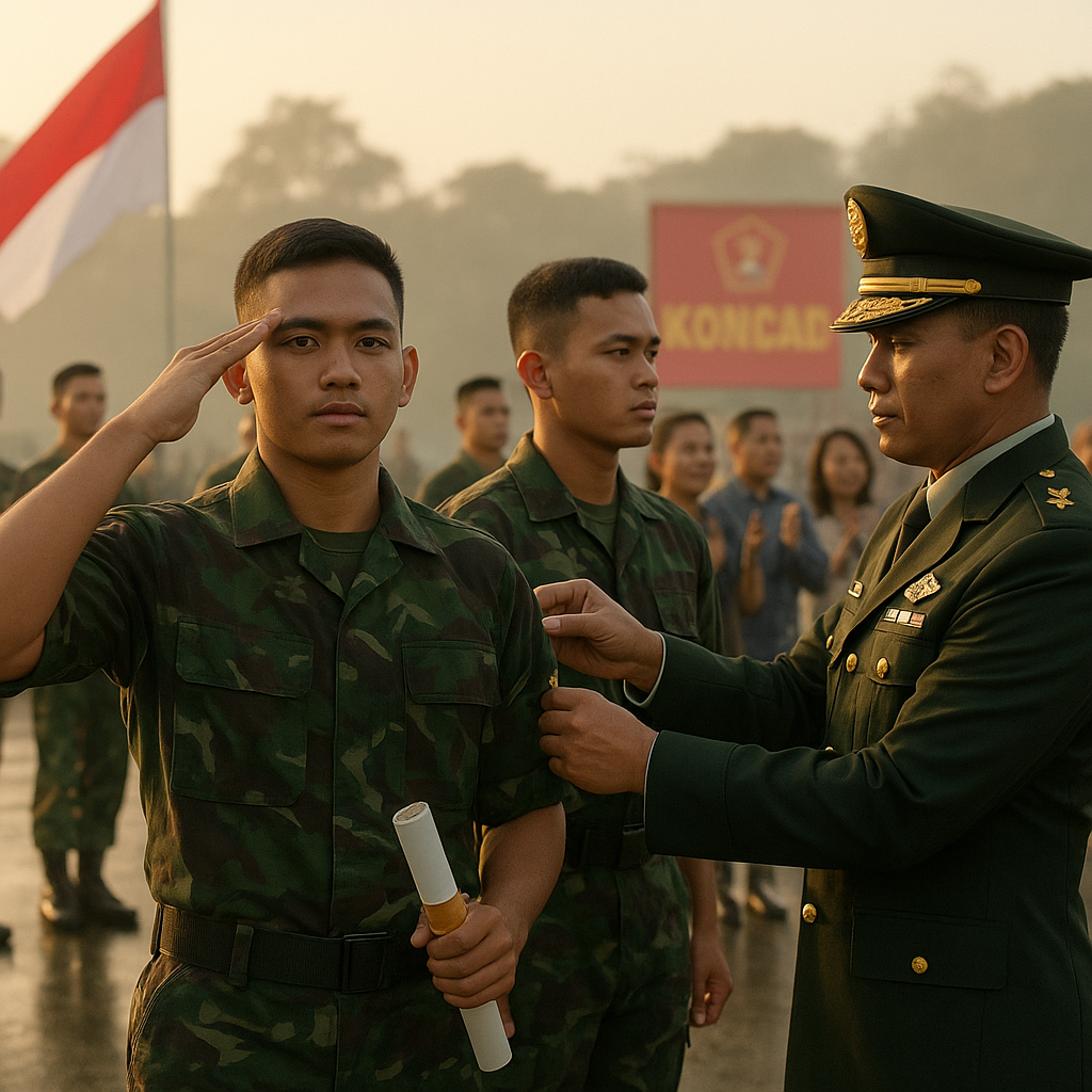 FOTO: Lulus Pendidikan Militer, Komcad TNI Siap Bela Negara dari Garis Sipil