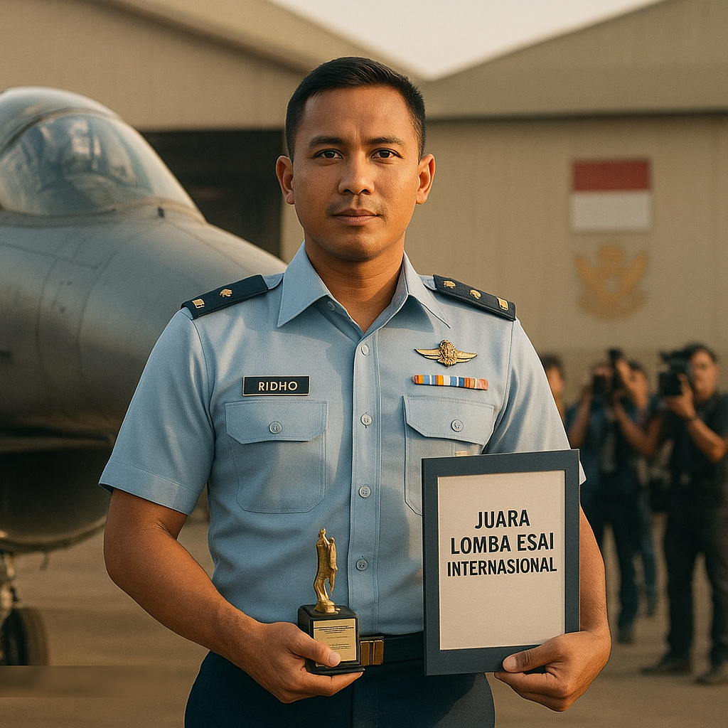 Keteladanan Pamen TNI AU: Letkol Pnb Ridho, Pilot Tempur yang Juga Juara Lomba Esai Internasional