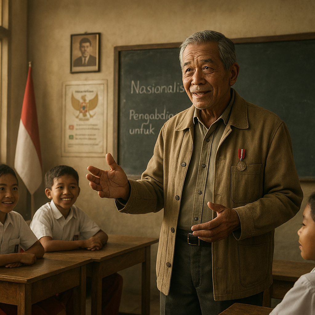 Kisah Veteran Perang yang Berjuang Puluhan Tahun Mengajar Anak-anak tentang Nasionalisme