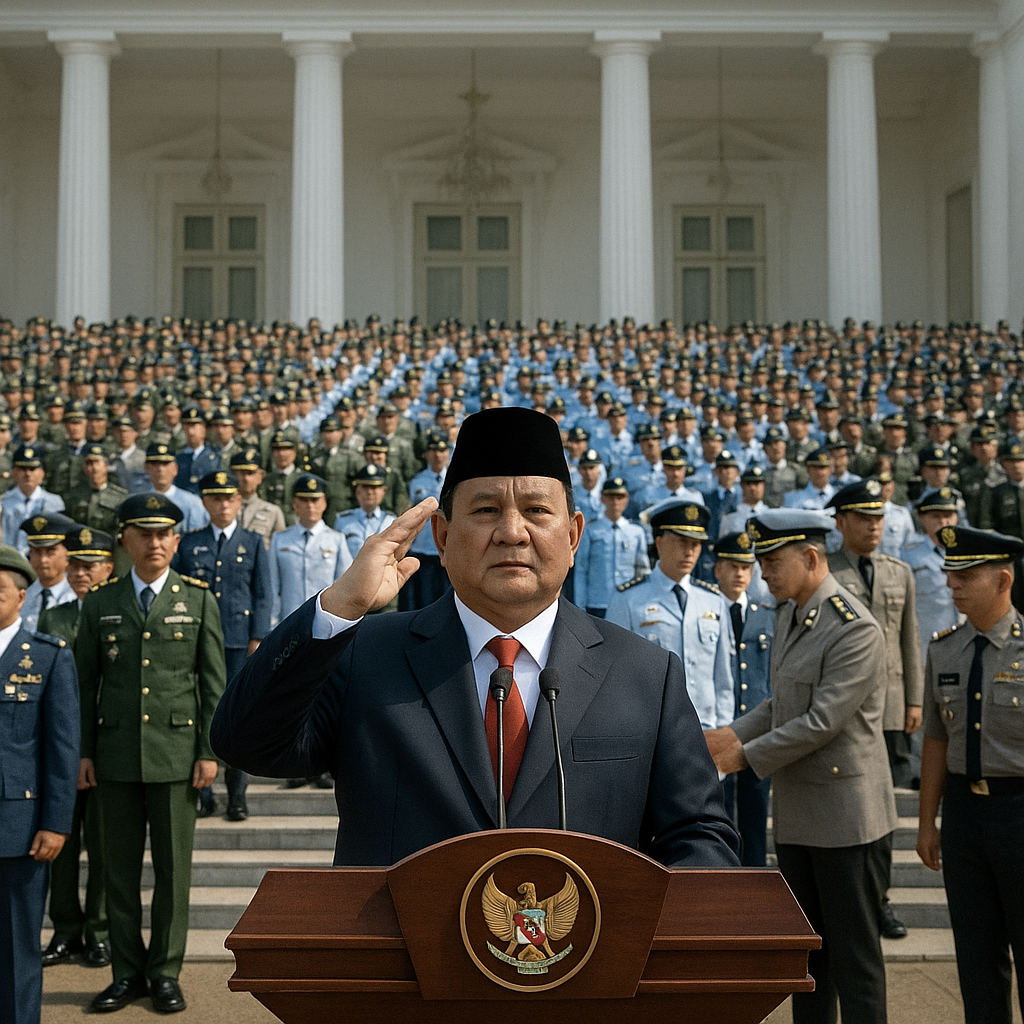 Presiden Prabowo Lantik 1.177 Perwira Remaja TNI-Polri, Titahkan Pangkat Sebagai Amanah Rakyat