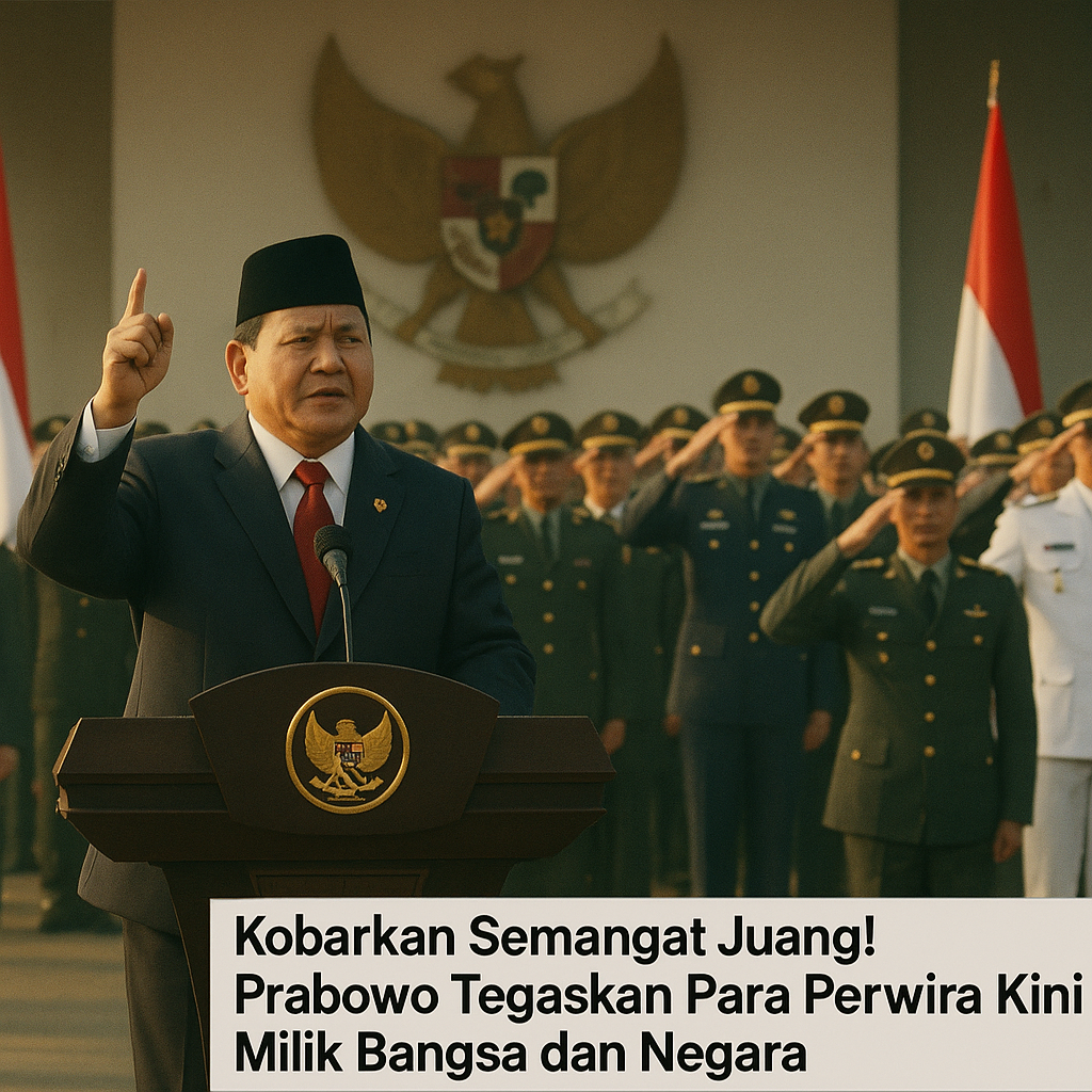 Kobarkan Semangat Juang! Prabowo Tegaskan Para Perwira Kini Milik Bangsa dan Negara