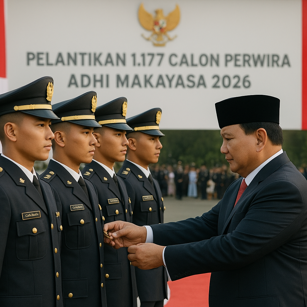 Prabowo Sematkan Pangkat kepada 4 Perwira Remaja Peraih Adhi Makayasa 2026