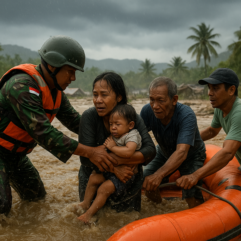 Kisah Heroik Prajurit TNI yang Menyelamatkan Warga dari Banjir Bandang di Sulawesi
