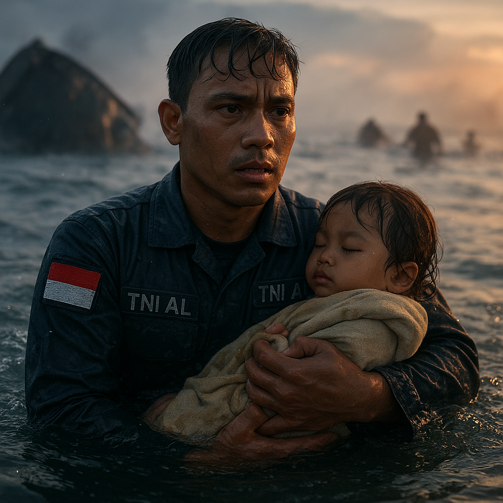 Kisah Haru Prajurit TNI AL yang Selamatkan Warga dari Kapal Karam, Berenang 5 Jam Bawa Bocah Kecil