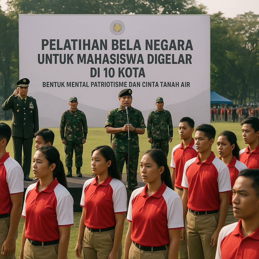 Pelatihan Bela Negara untuk Mahasiswa Digelar di 10 Kota, Bentuk Mental Patriotisme dan Cinta Tanah Air