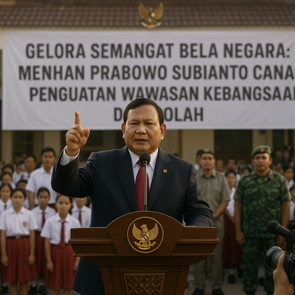 Gelora Semangat Bela Negara: Menhan Prabowo Subianto Canangkan Penguatan Wawasan Kebangsaan di Sekolah