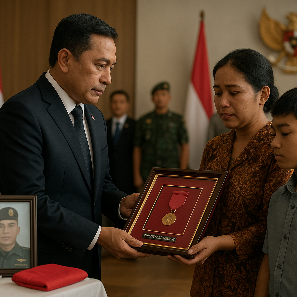 Mendagri Berikan Penghargaan kepada Keluarga Prajurit yang Gugur, Janjikan Perhatian Penuh pada Pahlawan Negara