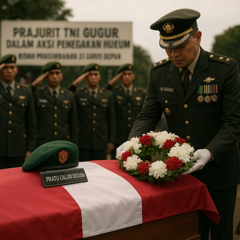 Prajurit TNI Gugur dalam Aksi Penegakan Hukum, Kisah Pengorbanan di Garis Depan