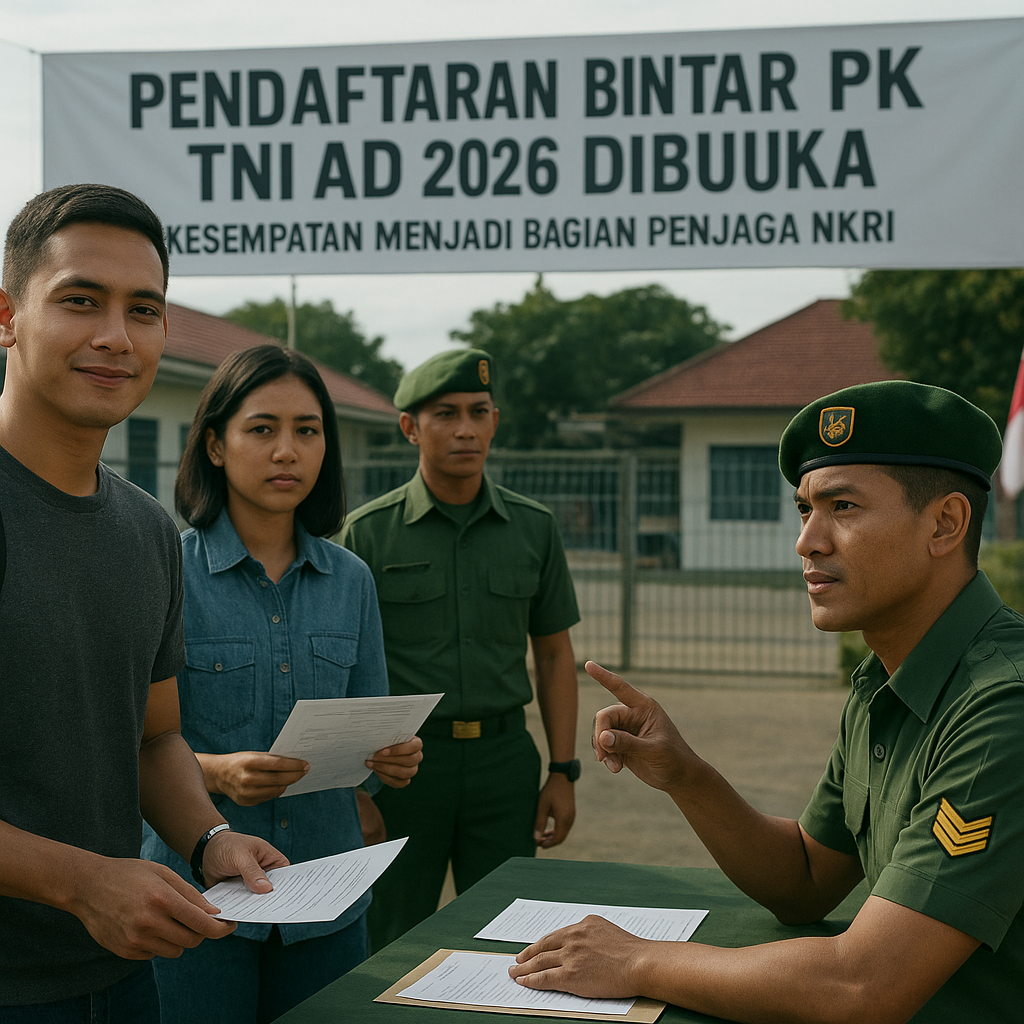 Pendaftaran Bintara PK TNI AD 2026 Dibuka, Kesempatan Menjadi Bagian Penjaga NKRI