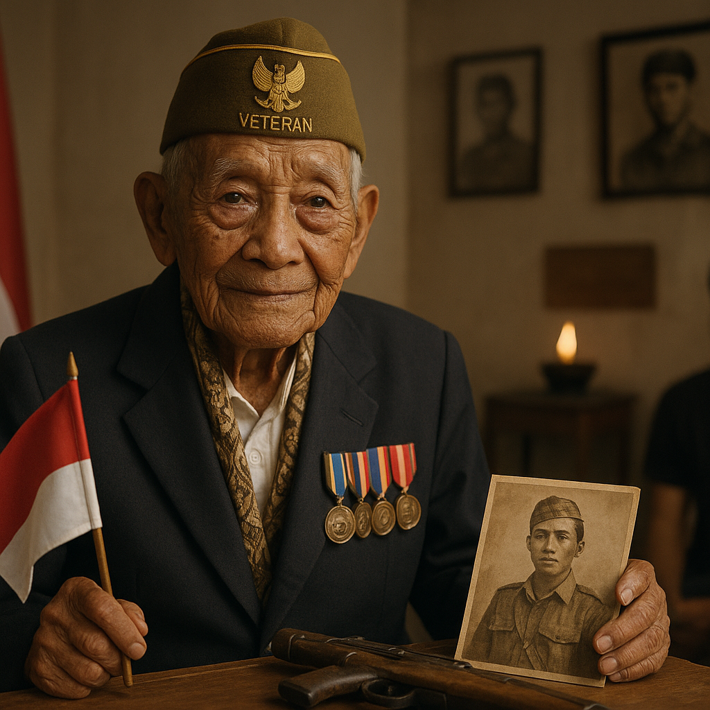 Kisah Haru Veteran Perang Kemerdekaan Berusia 100 Tahun Masih Semangat Ceritakan Perjuangan
