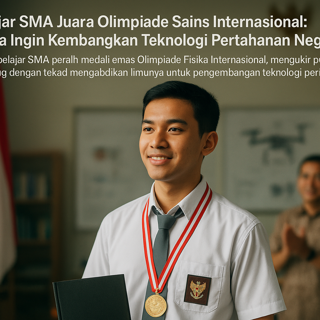 Pelajar SMA Juara Olimpiade Sains Internasional: "Saya Ingin Kembangkan Teknologi Pertahanan Negara"