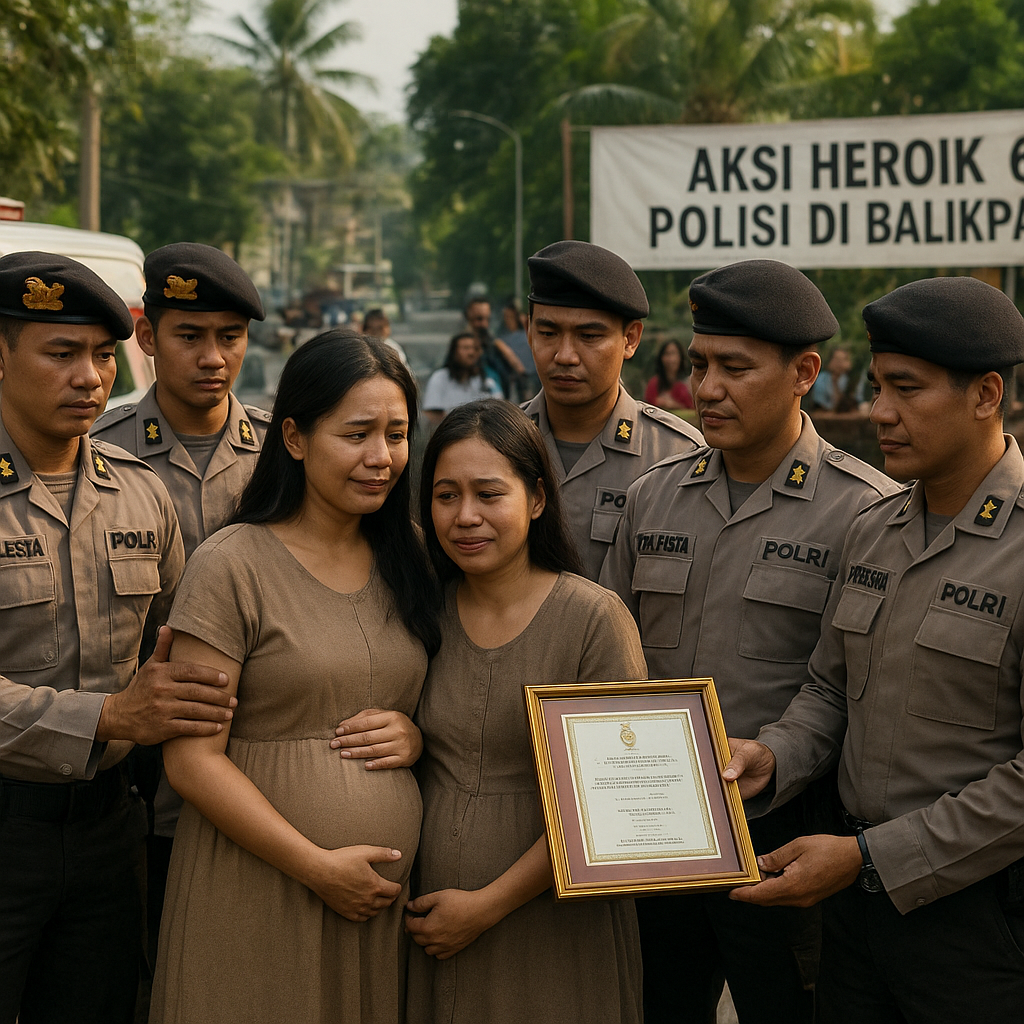 Aksi Heroik 6 Polisi di Balikpapan Gagalkan Wanita Hamil Bunuh Diri Diganjar Penghargaan