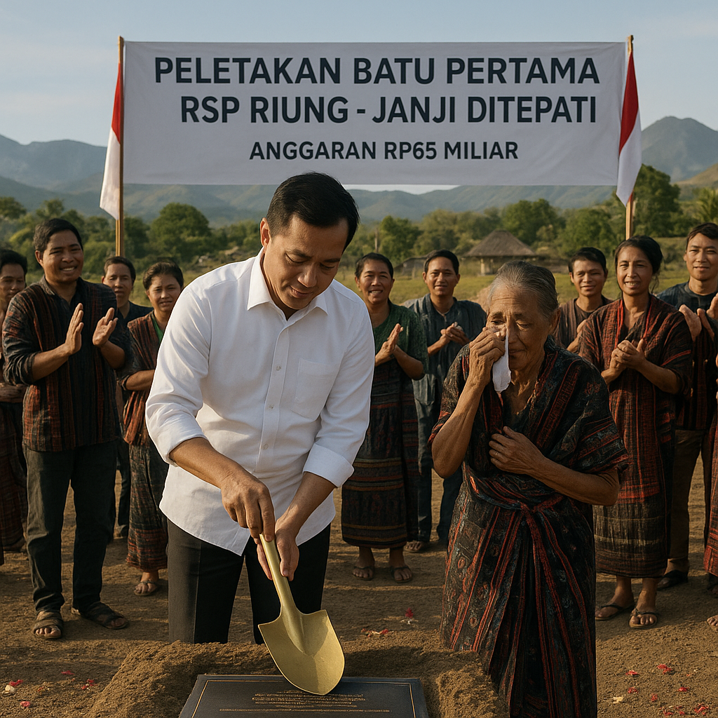 Janji Ditepati, RSP Riung Dibangun: Air Mata Haru Warga Ngada Bukti Pengabdian untuk Rakyat Terpencil