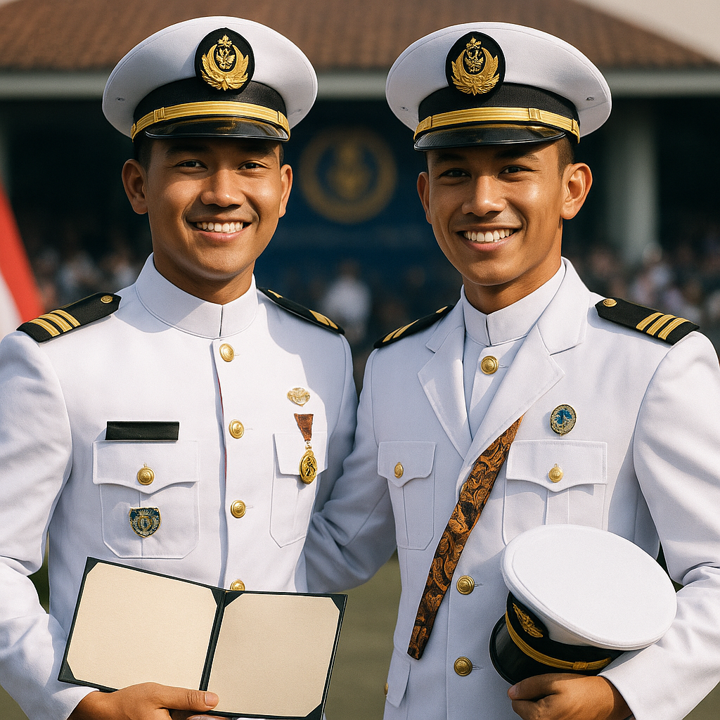 Dulu Gagal Berkali-kali, 2 Pemuda Banyuwangi Kini Jadi Lulusan Terbaik AAL