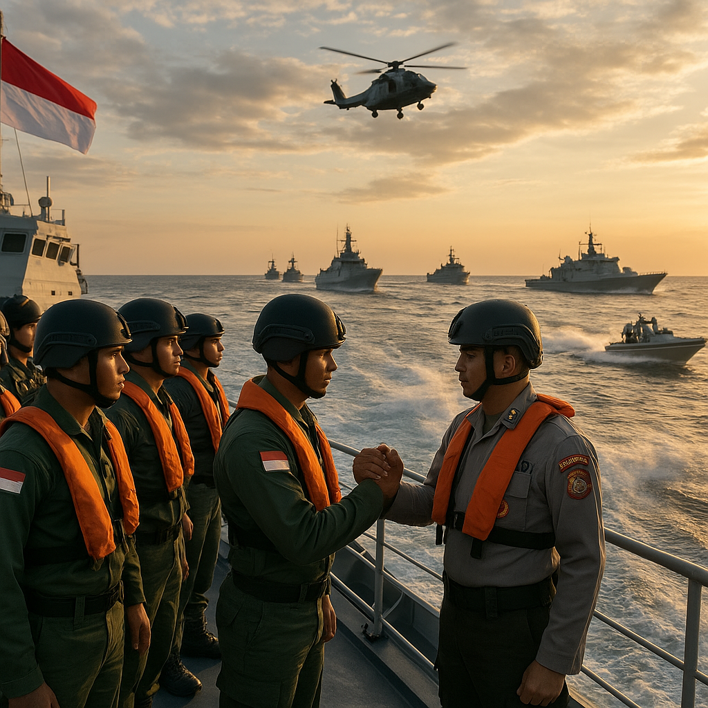 Latihan Gabungan TNI-Polri "Operation Patriot Shield" di Laut Jawa, Tunjukkan Kekuatan dan Soliditas
