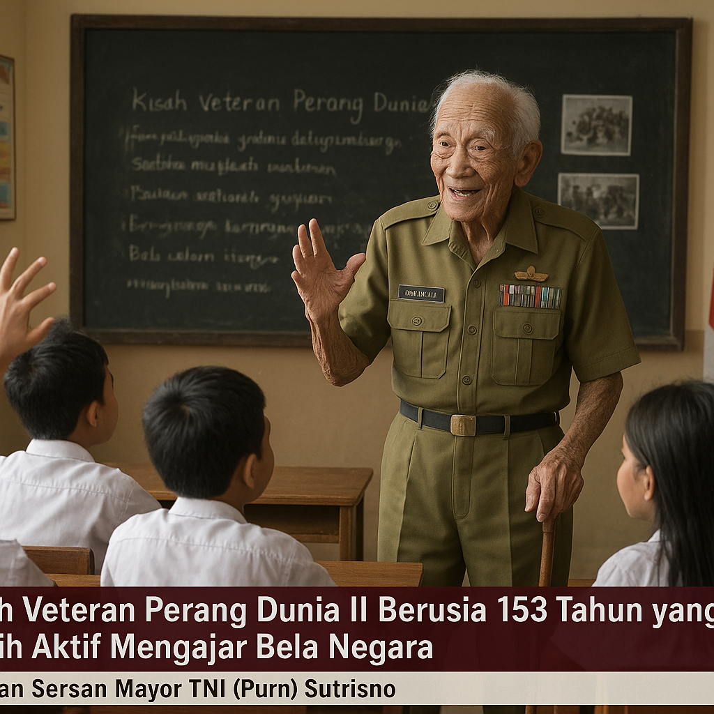 Kisah Veteran Perang Dunia II Berusia153 Tahun yang Masih Aktif Mengajar Bela Negara di Sekolah