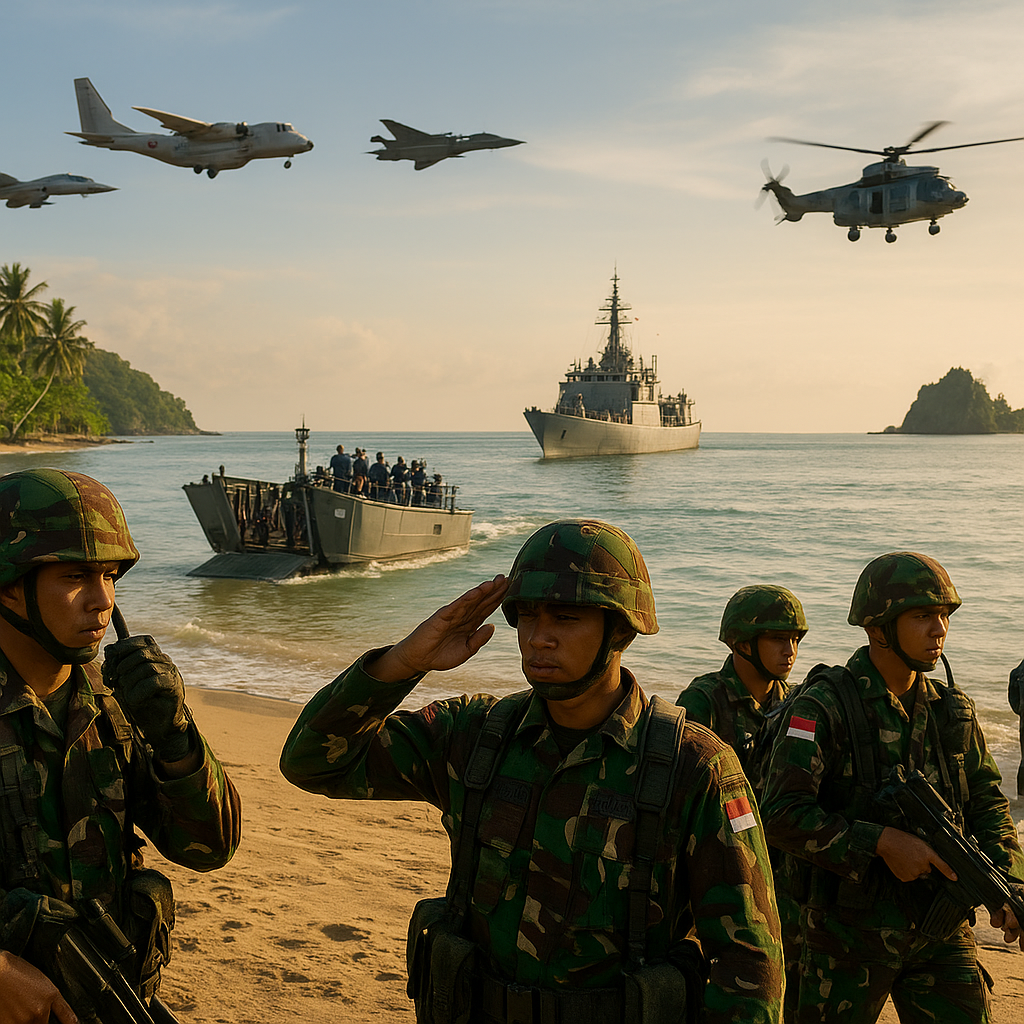 TNI Perkuat Interoperabilitas Trimatra Melalui Latihan Terintegrasi di Lingga