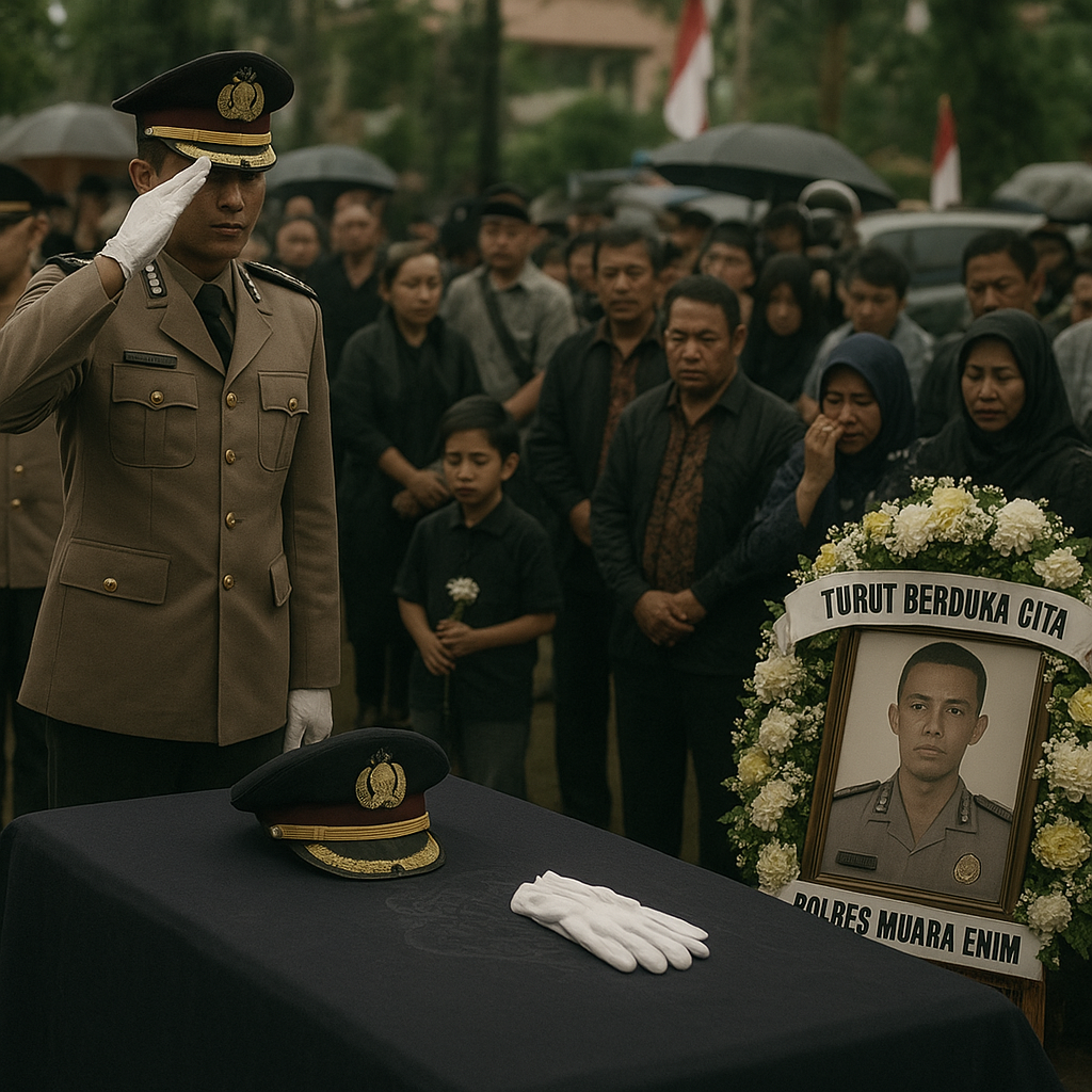 Air Mata Mengiringi Kepergian AIPDA Ali Sadikin: Sang Bhayangkara Pulang dalam Balutan Duka