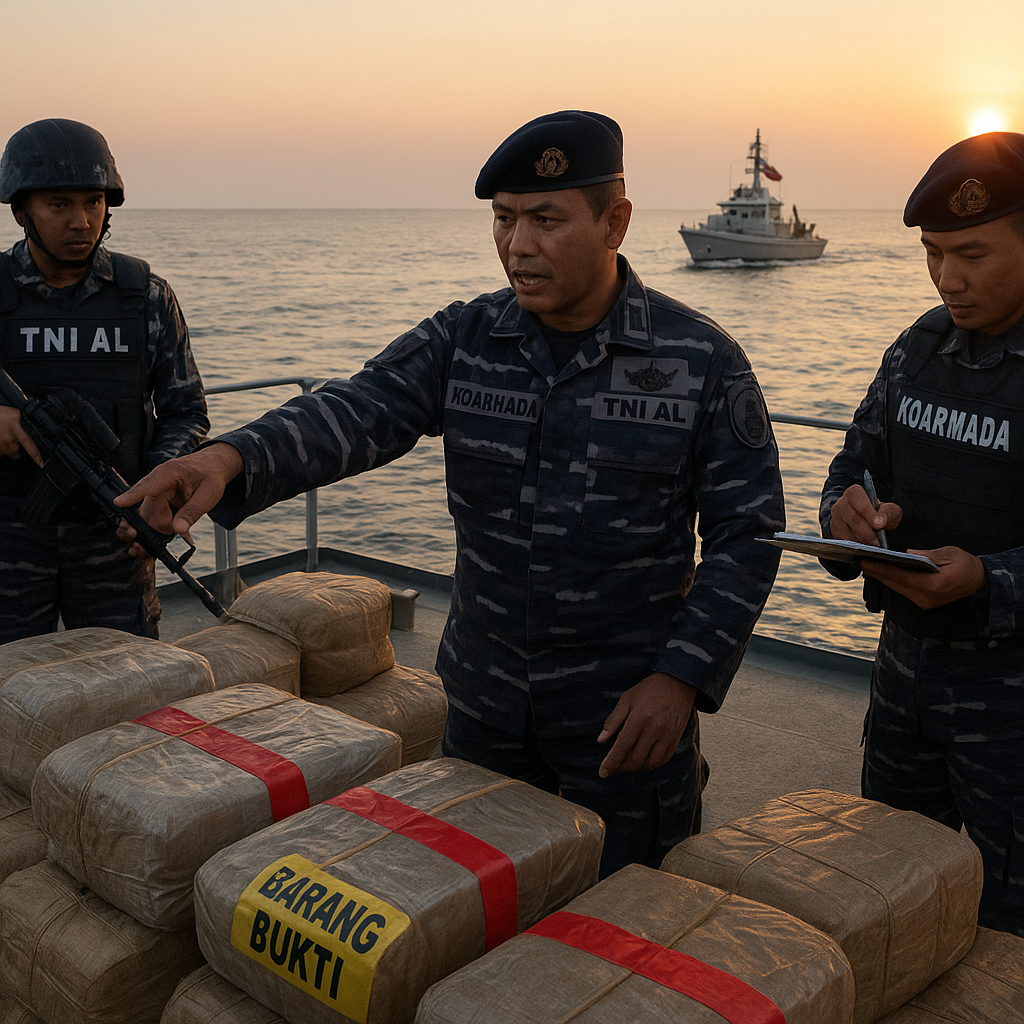 Koarmada RI Gagalkan Penyelundupan 1,3 Ton Narkotika, Bukti Nyata Pengabdian di Laut Nusantara