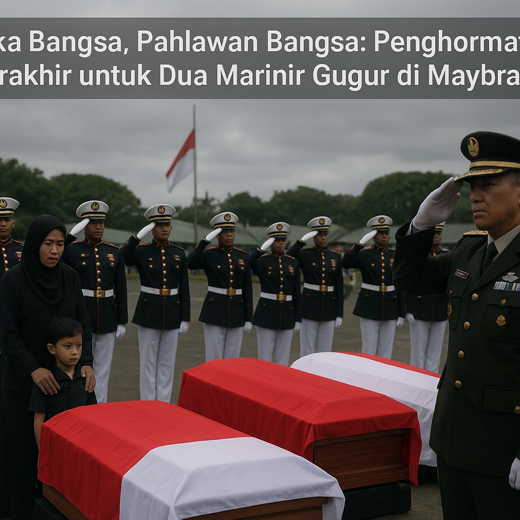 Luka Bangsa, Pahlawan Bangsa: Penghormatan Terakhir untuk Dua Marinir Gugur dalam Kontak Tembak di Maybrat