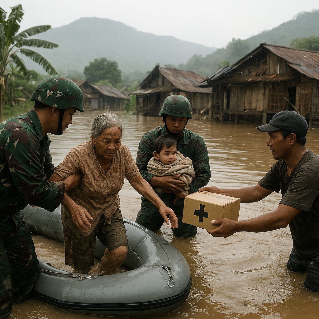 Prajurit TNI Bantu Warga Terdampak Banjir di Garut, Bukti Bakti Nyata di Tengah Bencana