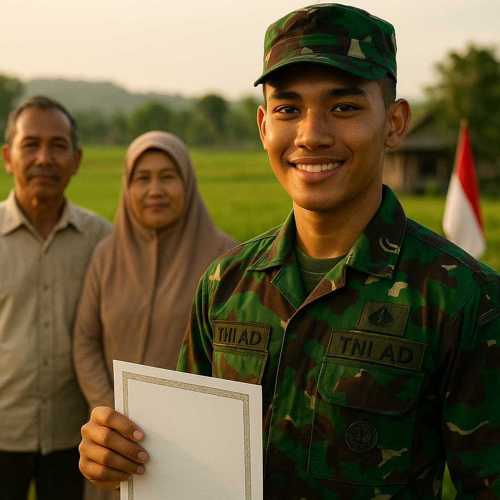 Kemenangan Sang Petani Muda: La Ode Deni Darusman Taklukkan Keterbatasan, Lolos Jadi Tamtama TNI AD