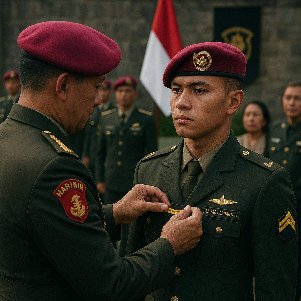 Negara Beri Penghargaan Tertinggi, Prajurit Marinir Satgas Gobang IV Dinaikkan Pangkat Luar Biasa