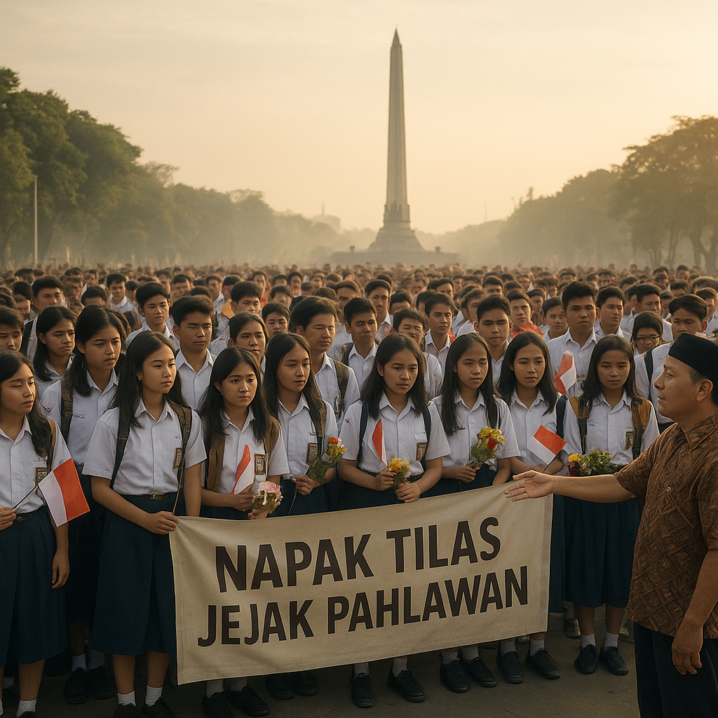 Napak Tilas Jejak Pahlawan: Ratusan Siswa SMK Ikuti Journey Patriotik di Surabaya