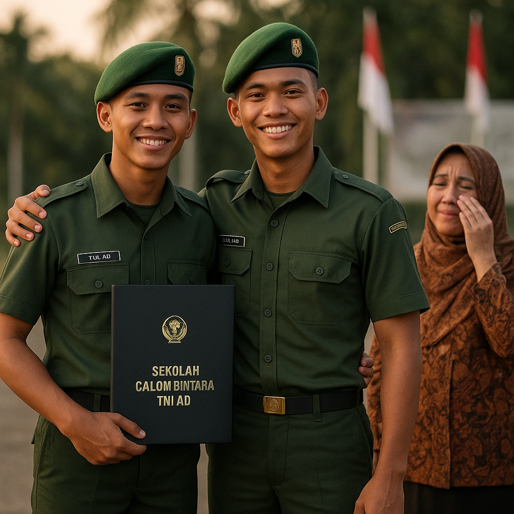 Kisah Dua Bersaudara di Riau, Sama-Sama Lulus Secaba TNI AD: Persembahan Ganda untuk Ibu Pertiwi