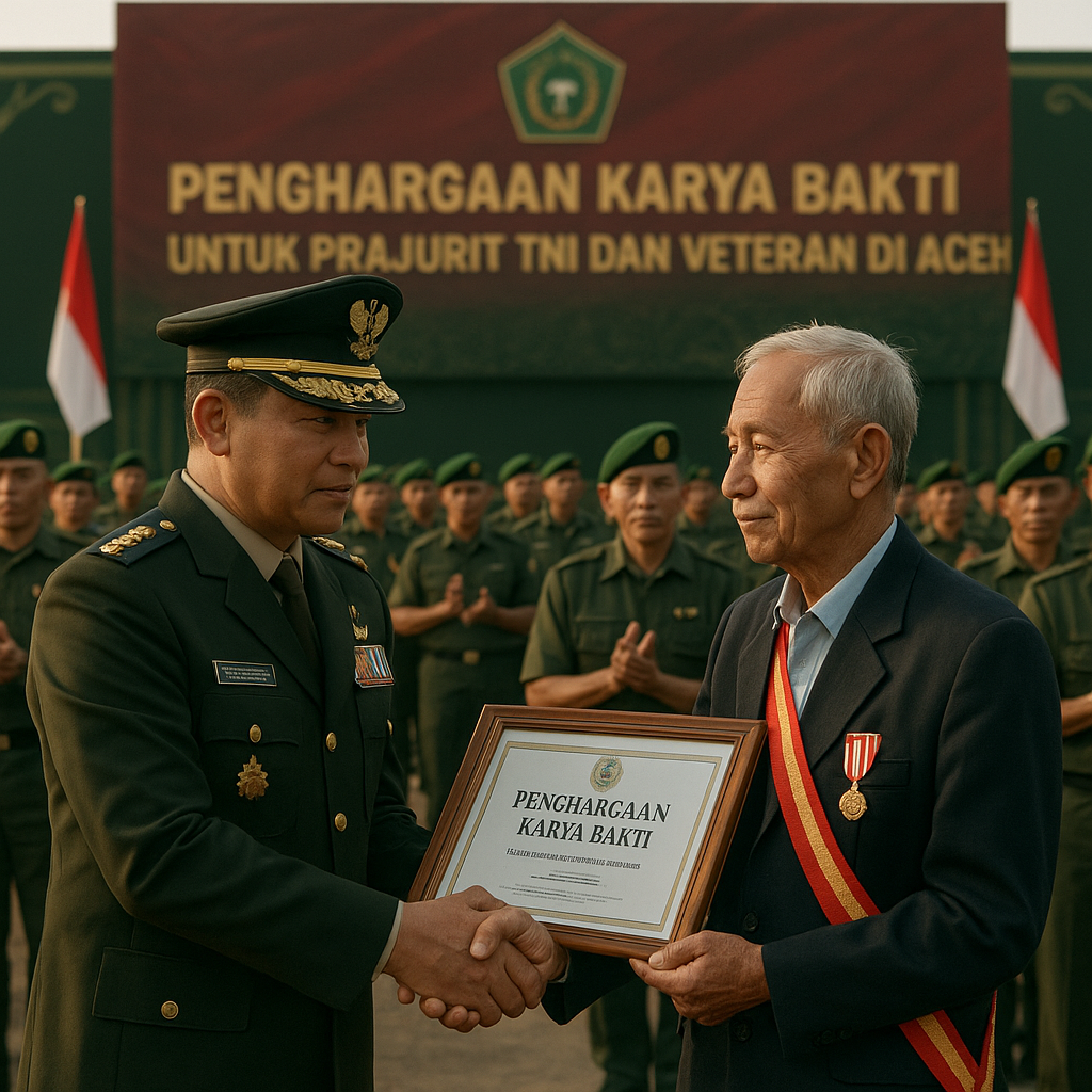 Penghargaan Karya Bakti untuk Prajurit TNI dan Veteran di Aceh