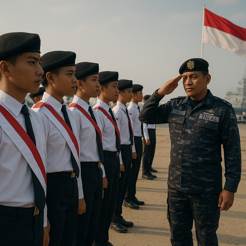 TNI AL Latih Paskibraka Kabupaten, Siapkan Generasi Muda Pengibar Bendera Pusaka