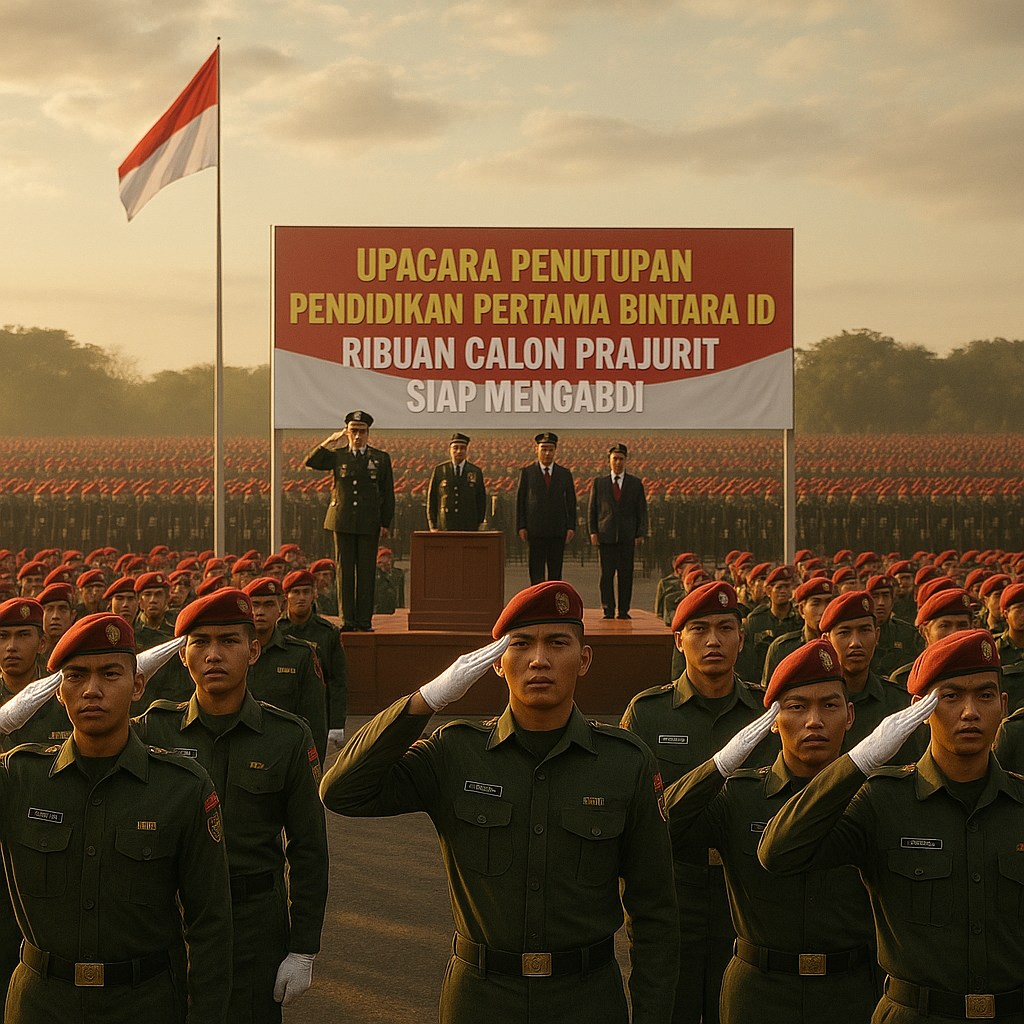 Upacara Penutupan Pendidikan Pertama Bintara TNI AD, Ribuan Calon Prajurit Siap Mengabdi