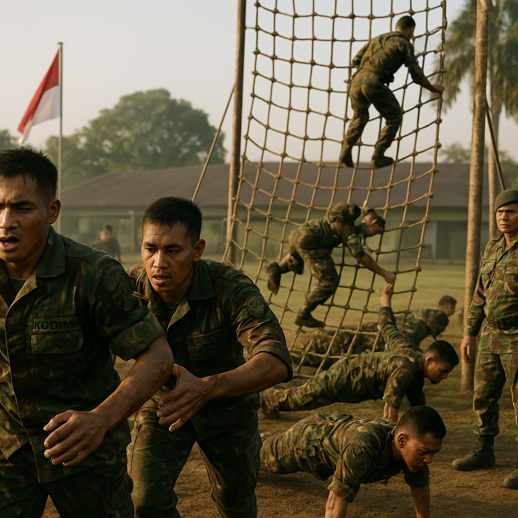 Latihan PSM Rutin, TNI Kodim Lamongan Perkuat Fisik dan Mental Prajurit