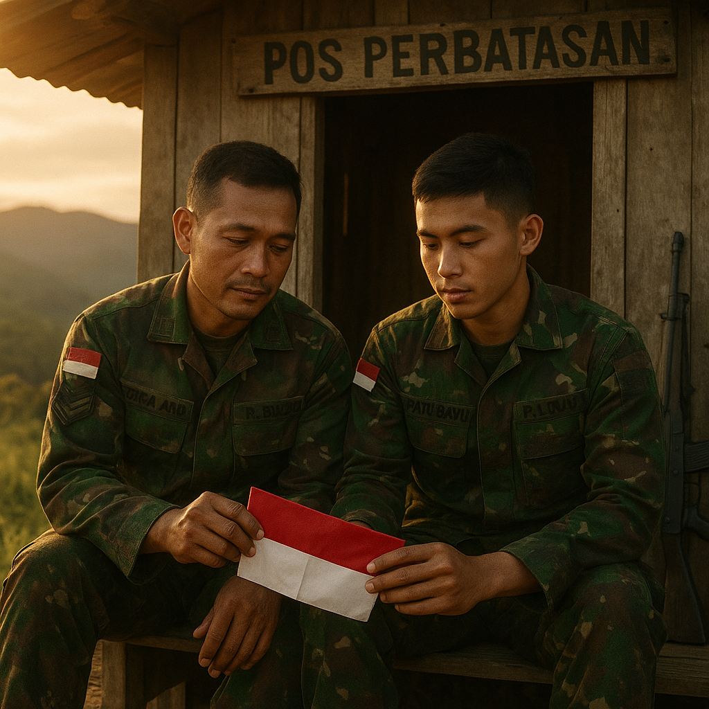 Kisah Dua Sahabat TNI di Perbatasan: Berbagi Satu Mimpa untuk Indonesia