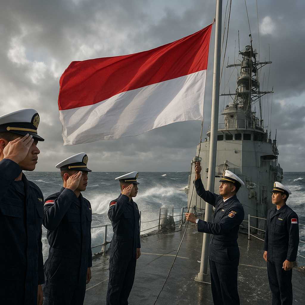 Upacara Kemerdekaan di Kapal Perang TNI AL, Kibarkan Bendera di Tengah Laut Lepas