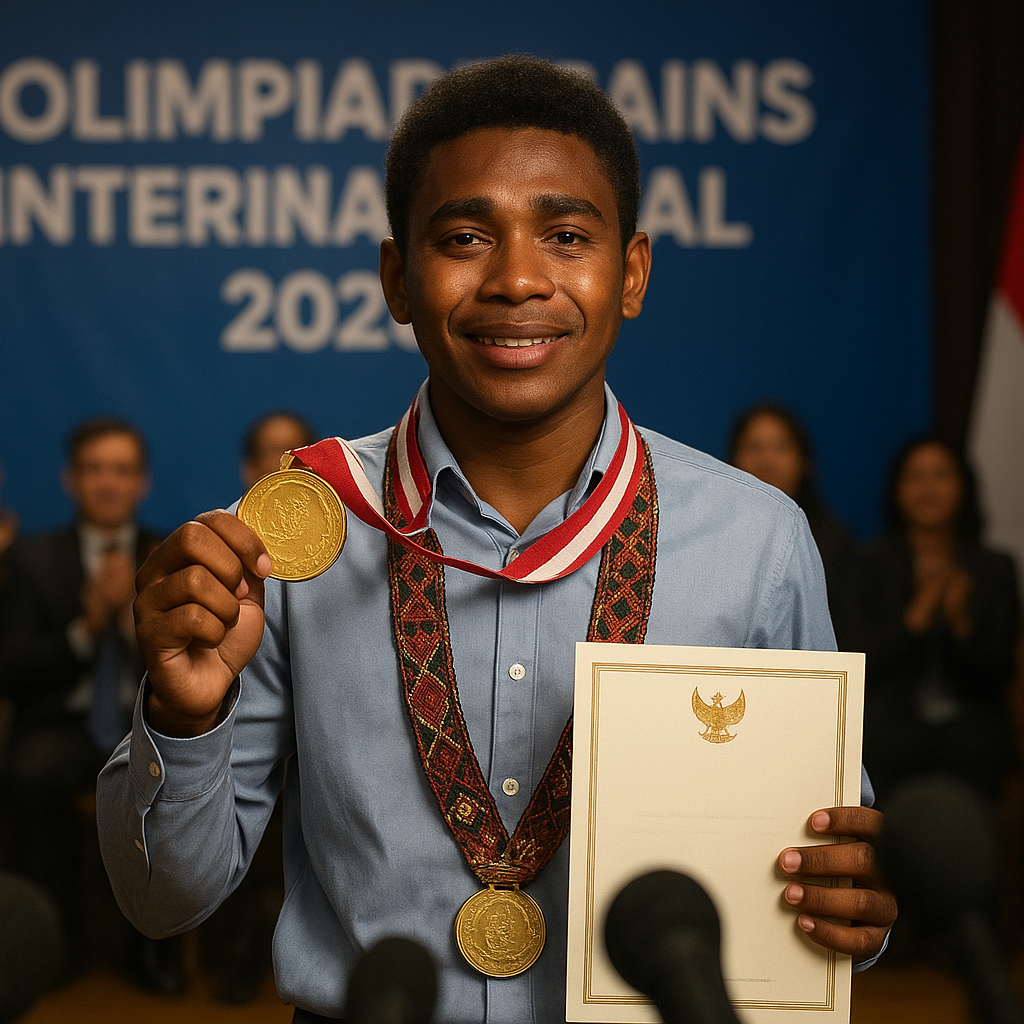 Pemuda Papua Raih Emas di Olimpiade Sains Internasional, Banggakan Indonesia