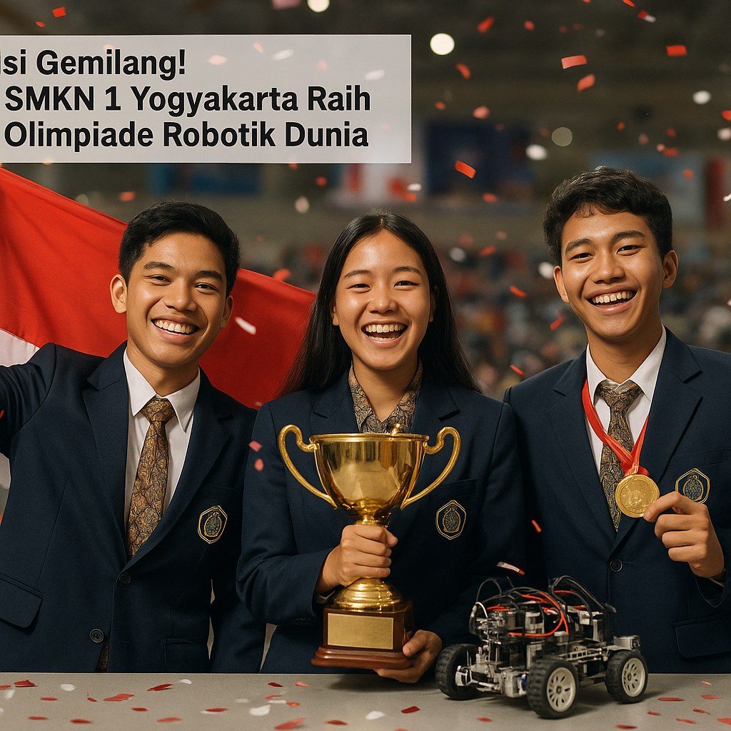 Prestasi Gemilang! Siswa SMKN 1 Yogyakarta Raih Emas Olimpiade Robotik Dunia, Banggakan Indonesia