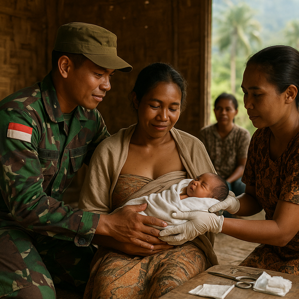 Kisah Haru Prajurit TNI Bantu Persalinan di Daerah Terpencil Papua