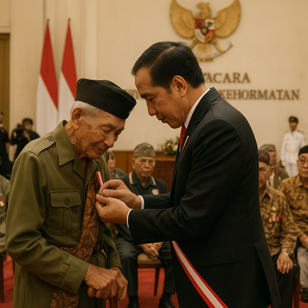 Upacara Pemberian Tanda Kehormatan kepada Veteran Perang Kemerdekaan