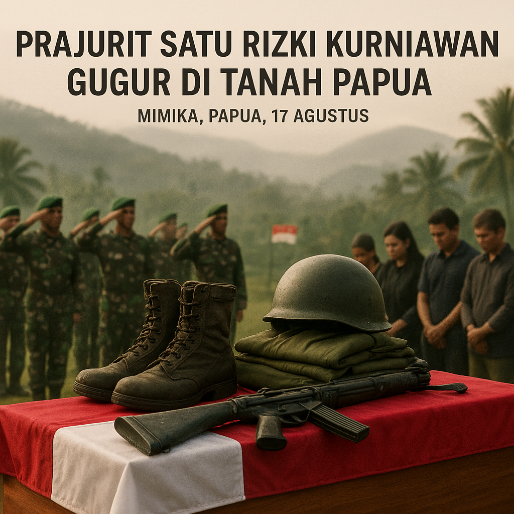 Prajurit Satu Rizki Kurniawan Gugur di Tanah Papua, Bukti Pengabdian Tanpa Batas