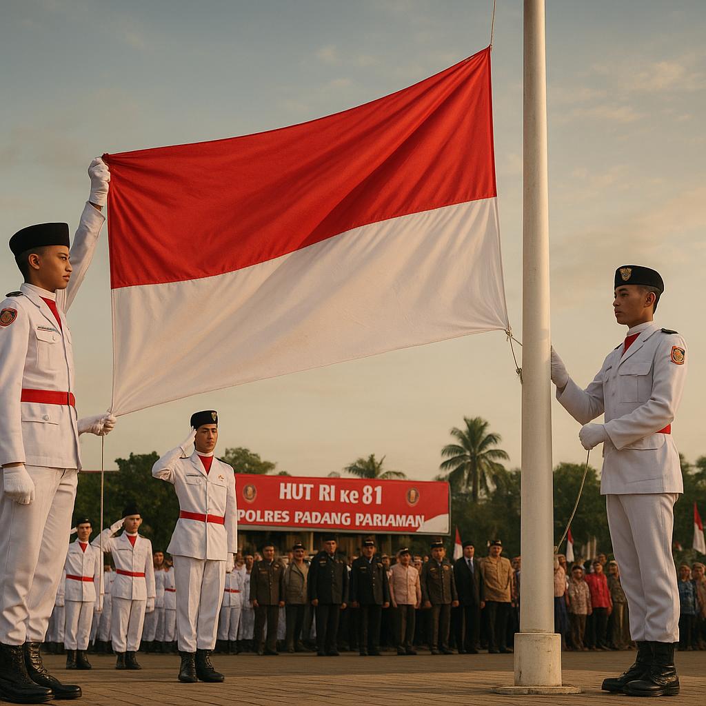 Paskibraka Padang Pariaman Sukses Kibarkan Sang Merah Putih pada HUT ke-81 RI