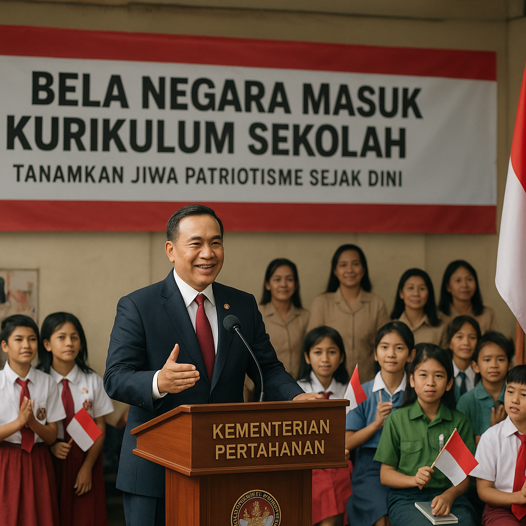 Bela Negara Masuk Kurikulum Sekolah, Menhan: Tanamkan Jiwa Patriotisme Sejak Dini